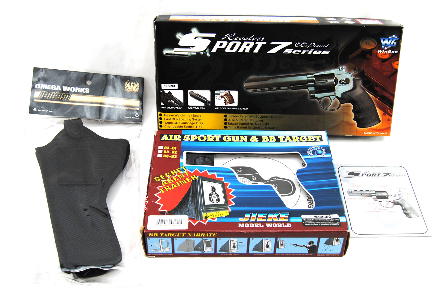 WinGun Winchester 704 6" High Power Airsoft CO2 Revolver w/ 8rd Clip Black Package