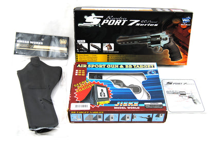 WinGun Winchester 704 6" High Power Airsoft CO2 Revolver w/ 8rd Clip Black Package