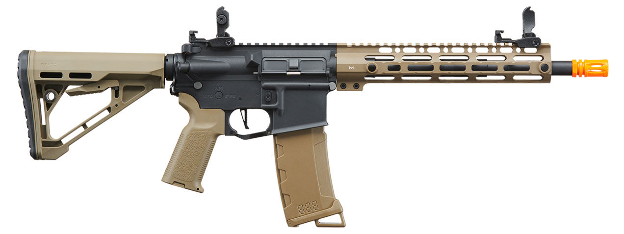 Lancer Tactical Gen 3 M-LOK 10" Airsoft M4 AEG with Delta Stock - Tan/Black