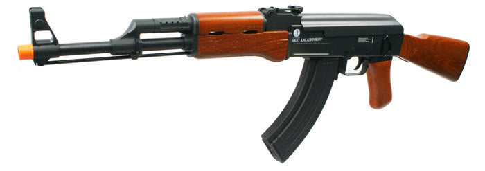 Cybergun Licensed Kalashnikov AK-47 Airsoft AEG Rifle w/ Electric Blowback and Real Wood - Classic Army