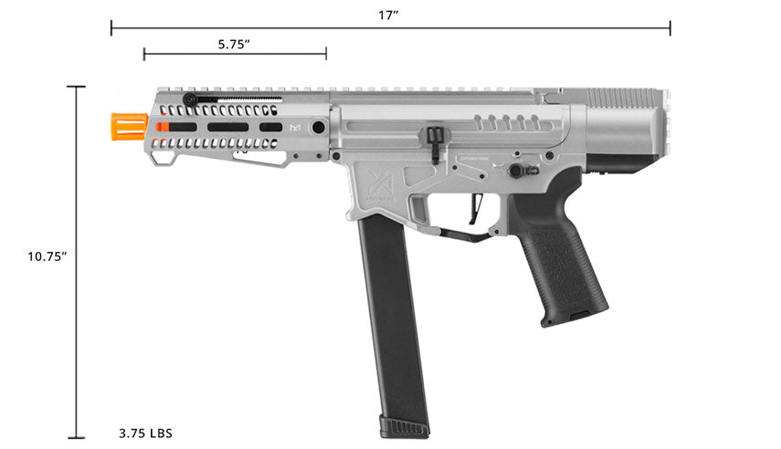 Zion Arms R&D Precision Licensed PW9 Mod 0 Airsoft Rifle  - Gray - with Battery and Charger